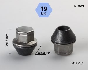 Møtrik 12X1,5 29mm H19 DF02N lukket Ford (250)