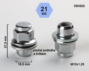 Møtrik 12X1,25 37 DNIS02 (200)