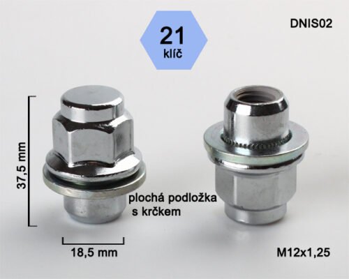 Møtrik 12X1,25 37 DNIS02 (200)