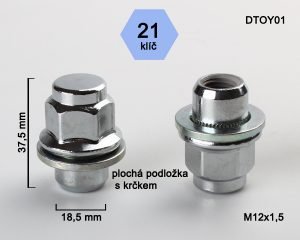 Møtrik 12X1,5 37 CH21 con/crom DTOY01 (200)