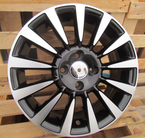 RACINGLINE R15x6 4X98 ET 35 58.1 BK743 Black Polished (MB) For FIAT (R)