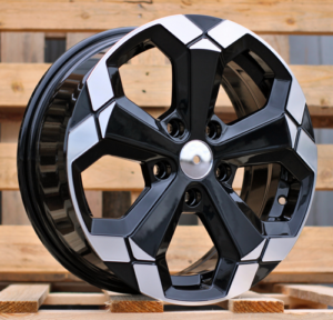 RACINGLINE R16x6.5 5X114.3 ET 33 66.1 Y1274 Black Partial Polished (BP) For DACIA (L2+P) (NEw Model)