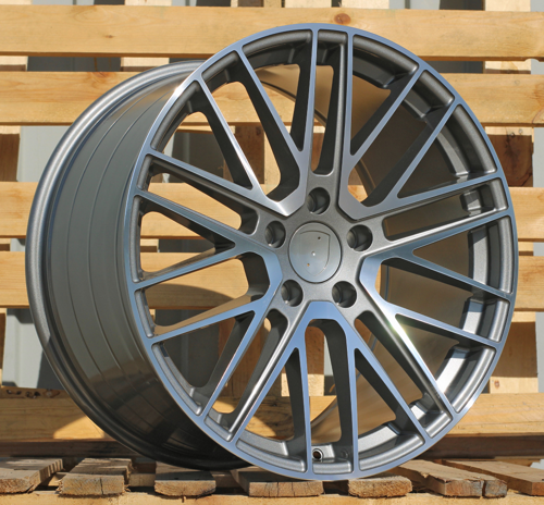 RACINGLINE R21x9.5 5X130 ET 69 71.6 I0375 Grey Polished (MG) For PORCH (Z5) (Rear+Front)