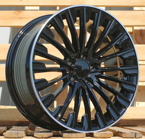 RACINGLINE R20x8.5 5X112 ET 40 66.6 FBX132 Black+Polished Lip (BLPL) For MER (P1) (HYBRID FORGED Front+Rear)