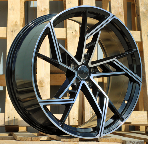 RACINGLINE R22x10 5X112 ET 20 66.5 I5611 Black Polished (MB) For AUD (K7) (New ABT Style)