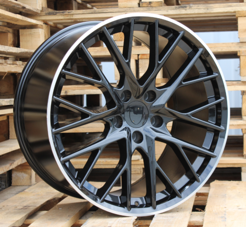 RACINGLINE R21x9.5 5X130 ET 61 71.6 B5541 (TXRGW1847) Black+Polished Lip (BLPL) For PORCH (K3) (FORGED (Rear+Front)