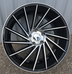 RACINGLINE R20x8.5 5X120 ET 33 72.6 LU589 (M7L) Black Polished (MB) For RACIN