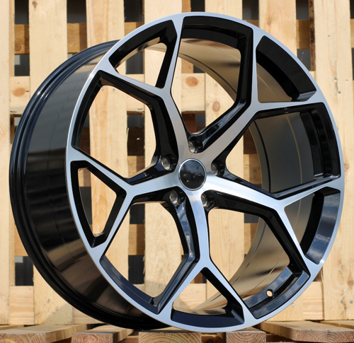 RACINGLINE R19x8.5 5X112 ET 35 66.5 I5598 (H3206F) Black Polished (MB) For AUD (K7) (HYBRID FORGED)