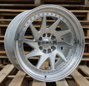 RACINGLINE R20x11 5X120 ET 25 74.1 XFA39 Silver+Polished Lip (SP) For RACIN (K4) (Rear+Front Style ROTIFORM)
