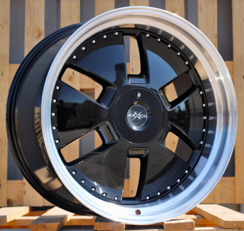 RACINGLINE R21x9 5X112 ET 40 66.6 AT674 (LU1831) Black+Polished Lip (BLPL) For MER