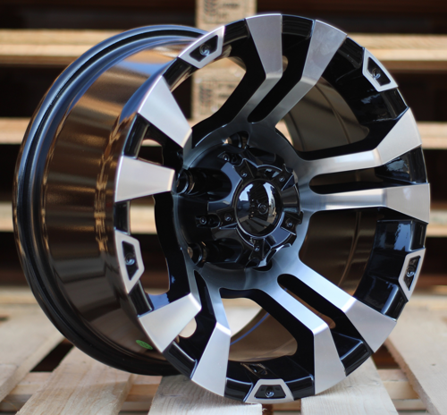 RACINGLINE R15x8 6X139.7 ET M10 110.1 BK859 Black Polished (MB) For 4X4 (R)