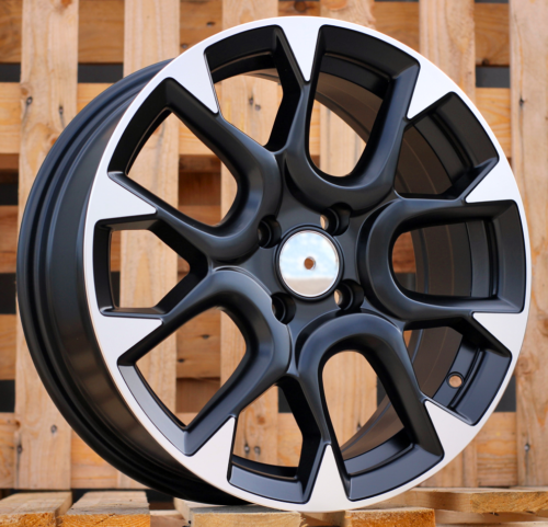 RACINGLINE R16x6.5 4X98 ET 35 58.1 B1675 Black Polished Half Matt (MBHM) For FIAT (Z1) (ABARTH Style)