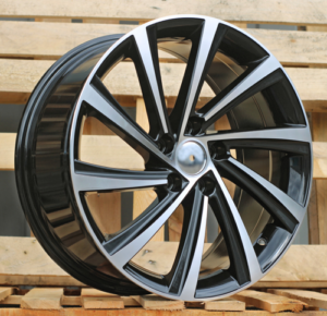 RACINGLINE R19x8 5X112 ET 45 57.1 D2403 (YF1151) Black Polished (MB) For SKODA (K7) (HYBRID FORGED)
