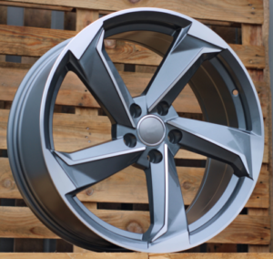 RACINGLINE R17x7.5 5X112 ET 45 66.5 B5185 Grey Polished (MG) For AUD (K4)