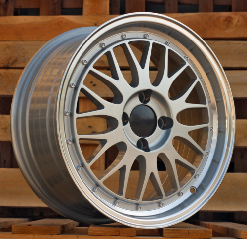 RACINGLINE R16x7 4X100 ET 35 67.1 A1025 (3S215) Silver+Polished Lip (SP) For RACIN (D4) (HYBRID FORGED Style BBS)