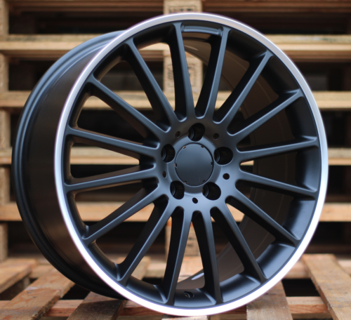 RACINGLINE R19x8 5X112 ET 45 66.6 A1020 Black Half Matt+Polished Lip (BLHMPL) For MER (P) (Rear+Front)