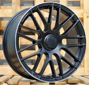 RACINGLINE R18x9 5X112 ET 50 66.6 B1268 Black Half Matt+Polished Lip (BLHMPL) For MER (P) (Rear+Front)