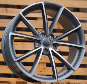 RACINGLINE R18x8 5X112 ET 42 66.5 BK703 (IN5416/TS990) Grey Polished (MG) For AUD (A+P2+K8)