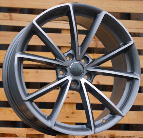 RACINGLINE R18x8 5X112 ET 42 66.5 BK703 (IN5416/TS990) Grey Polished (MG) For AUD (A+P2+K8)