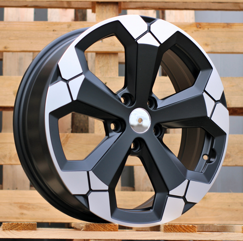 RACINGLINE R17x6.5 5X114.3 ET 32 66.1 Y1274 Black Partial Polished Half Matt (BPHM) For DACIA (K4+L3) (NEW Model)