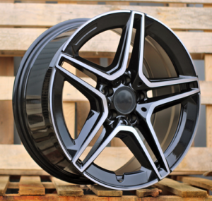 RACINGLINE R18x8 5X112 ET 40 66.6 FBX142 Black Polished (MB) For MER (P2) (HYBRID FORGED)
