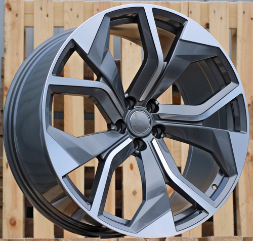 RACINGLINE R22x10 5X112 ET 26 66.5 B1637 (B376) Grey Polished (MG) For AUD (K3)
