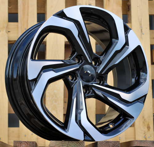 RACINGLINE R17x7.5 5X114.3 ET 45 73.1 D2019 Black Polished (MB) For RACIN (Z2)