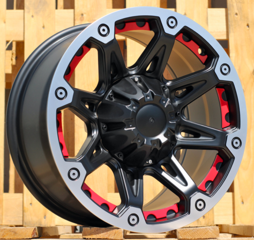 RACINGLINE R16x8 6X139.7 ET M12 110.1 LU849 Black Matt+Polished Lip (BMPL) For 4X4 (P1)