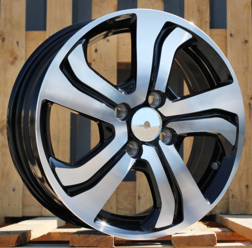 RACINGLINE R15x6 4X100 ET 53 56.1 L1236 Black Polished (MB) For HOND (P1)