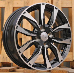 RACINGLINE R15x6 4X100 ET 45 60.1 SW301 Black Polished (MB) For RACIN (P1)