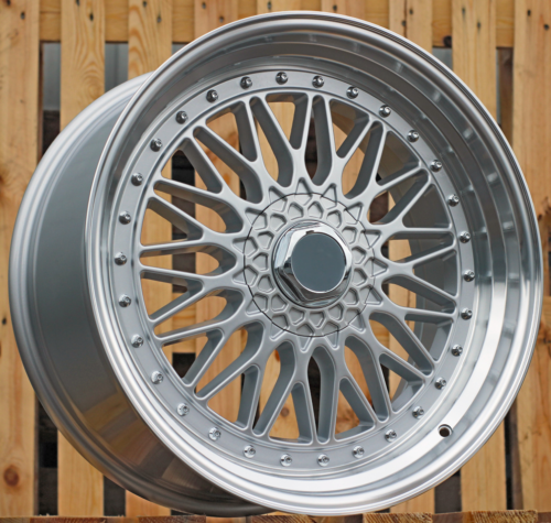 RACINGLINE R15x8 8X100/114 ET 20 73.1 BY479 (LU247) Silver+Polished Lip (SP) For RACIN (R+Z5) (BBS Style)