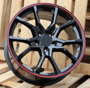 RACINGLINE R18x8 5X114.3 ET 45 64.1 B1418 (BK5388) Black+Red Line (BR) For HOND (P)