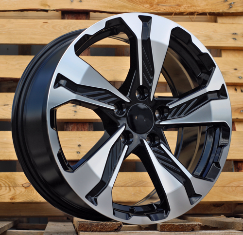 RACINGLINE R17x7.5 5X114.3 ET 45 64.1 B5520 Black Polished (MB) For HOND (L1)