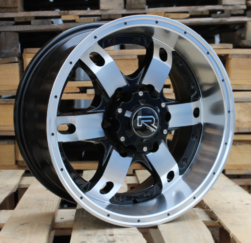 RACINGLINE R16x8 6X139.7 ET M10 110.1 BK749 Black Polished (MB) For 4X4 (R+K2)