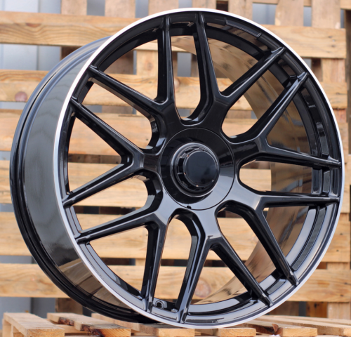 RACINGLINE R23x10 5X130 ET 33 84.1 B5318 (A7102B) Black+Polished Lip (BLPL) For MER (P) (G Class)