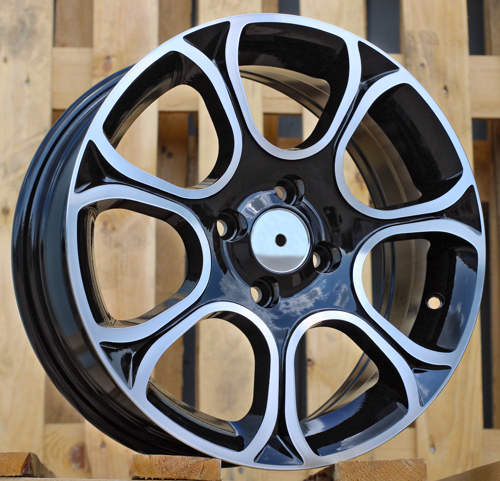 RACINGLINE R15x6 4X98 ET 35 58.1 B5164 Black Polished (MB) For FIAT (R)