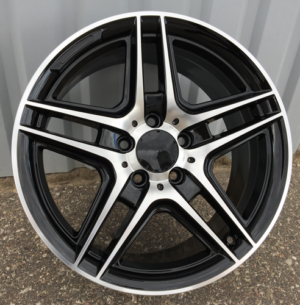 RACINGLINE R17x7.5 5X112 ET 45 66.6 SSA02 Black Polished (MB) For MER (Z1)