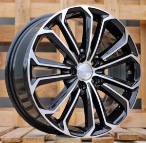 RACINGLINE R17x7 5X114.3 ET 45 60.1 BK667 Black Polished (MB) For TOYOT (R)