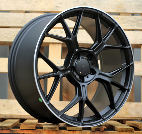 RACINGLINE R19x9.5 5X112 ET 43 66.5 FBX120 (F9717) Black Matt+Polished Lip (BMPL) For MER (K3) (Rear+Front)