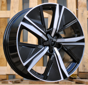 RACINGLINE R18x7.5 5X108 ET 44 65.1 Y1187F Black Polished (MB) For PEUG (K4) (NEW Design Full Spokes)