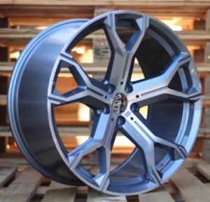 RACINGLINE R22x9.5 5X112 ET 37 66.6 B5498 (BYD1538) Grey Polished Half Matt (MGHM) For  (K3) (MGMF)