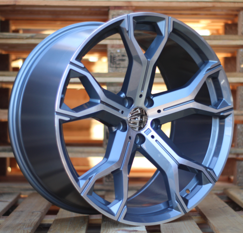 RACINGLINE R22x9.5 5X112 ET 37 66.6 B5498 (BYD1538) Grey Polished Half Matt (MGHM) For  (K3) (MGMF)