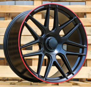 RACINGLINE R22x10 5X130 ET 35 84.1 B5318 (IN7040) Black Matt+Red Lip (BMRL) For MER (P2)