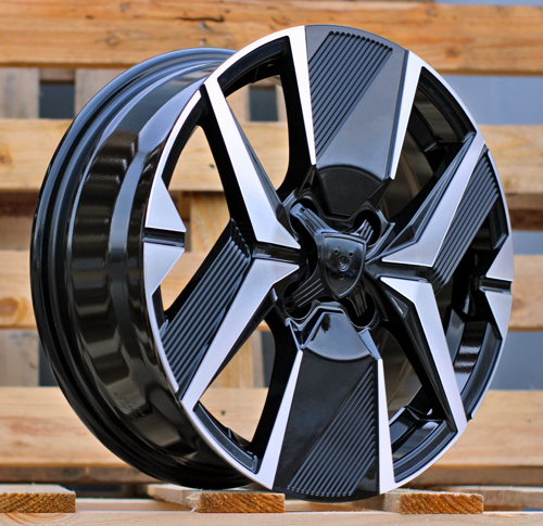 RACINGLINE R16x6.5 4X108 ET 32 65.1 Y1256 Black Polished (MB) For PEUG (K4) (NEW Model)