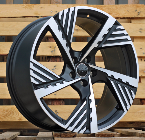 RACINGLINE R22x9.5 5X112 ET 36 66.5 I5639 Black Polished Half Matt (MBHM) For AUD (Z5) (Q8 E-tron)