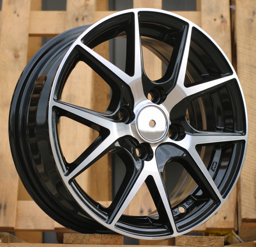 RACINGLINE R14x5.5 4X100 ET 43 60.1 B1795 Black Polished (MB) For RACIN (Z2)