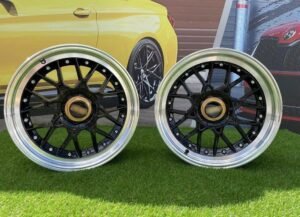 BBS RS2 Styling 17X8J 4X100/5X100 ET30 73.1 Black with Diamond Cut Lip