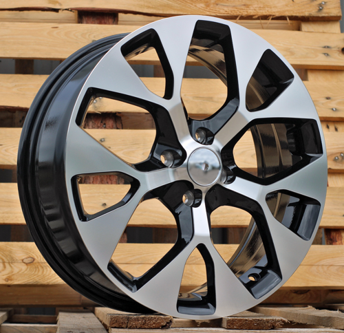 RACINGLINE R17x6.5 4X100 ET 40 60.1 L1667 Black Polished (MB) For RACIN (P1)