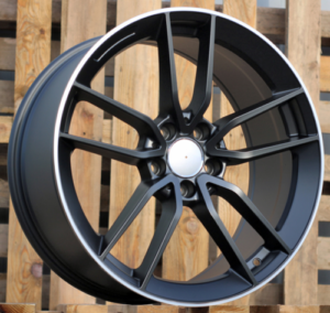 RACINGLINE R19x8 5X112 ET 43 66.6 B5461 Black Half Matt+Polished Lip (BLHMPL) For MER (K4) (Rear+Front)