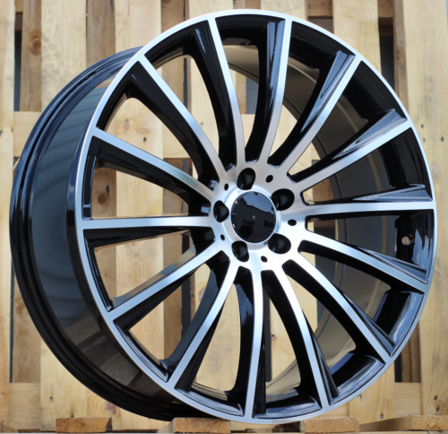 RACINGLINE R20x8.5 5X112 ET 38 66.6 B1048 (IND0236) Black Polished (MB) For MER (K3) (Rear+Front)
